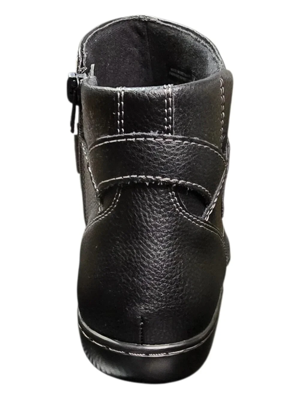 Clarks Collection Ashland Mabel Black Tumbled Leather Ankle Boots